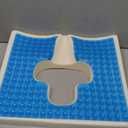 Anti Bed Sore Cushion Gel Memory Foam Seat Cushion Bed Sore Cushions for Butt T Shaped Opening Triangular Slope Design for Elderly, Bedridden, Disabled (Blue)