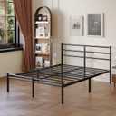 Yicensen Full Size Bed Frame with Headboard and Footboard, 14 Inch Metal Platform Full Bed Frame with Steel Slat Support, No Box Spring Needed, Noise Free, Easy Assembly, Black