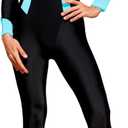 Athletic Swimsuits for Women Swimwear Modest Swimming Costume Diving Suits Long Sleeve for Snorkeling Kayaking Sports M