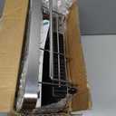 Small Expandable Over The Sink Dish Drying Rack Drainer In Stainless Steel Metal For Kitchen, Counter Space Saving Compact Above Plate Dryer Strainer, Adjustable Hanging Inside Sink Wire Drain Holder (Silver)