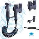 Handheld Toilet Bidet Sprayer for Toilet, Muslim Shower Bidet Toilet Hose Sprayer Kit, Jet Spray Bidet Attachment for Cloth Diaper and Feminine Wash (Black)
