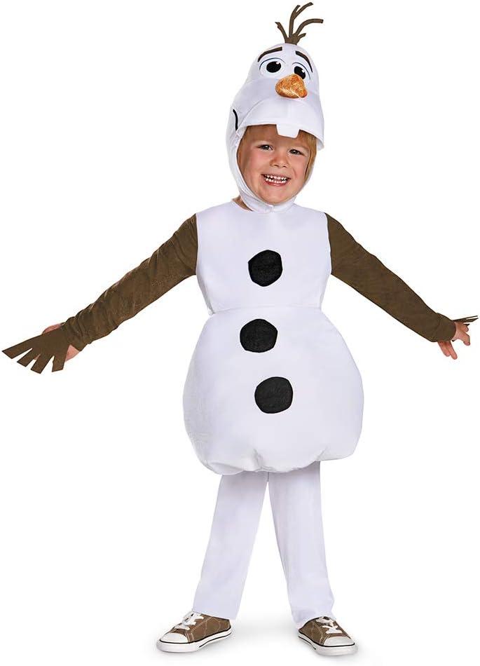 Disguise boys Olaf Toddler Classic Costume, Official Frozen Halloween Costume (Medium (3T-4T), One Color)