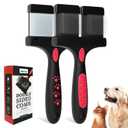 Double-Sided Slicker Brush for Dogs Dual Flexible Slicker Brush Long&Short Pin Dog Brush Professional Pet Grooming Tool for Dogs and Cats Remove Loose Hair Undercoat Tangles Knots