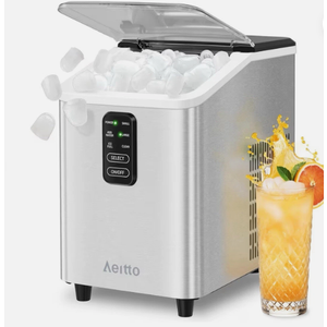 Aeitto Countertop Ice Maker Machine ICM1282S Stainless Steel 