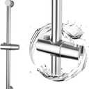 Shower Slide Bar Wall Mount Adjustable Handheld Shower Holder Bathroom 24 Inch Shower Bar SUS304 Stainless Steel, Polished Chrome Slide Bar