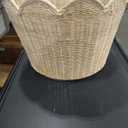 13" Top X 16" Bottom X 11.2" High X 12" Slant, Large Scalloped Lamp Shade, Tropical Lampshade,Rattan Lamp Shade, Wicker Seagrass Lamp Shades for Table Lamp (Large-13" Top X 16" Bottom X 11.2" High)