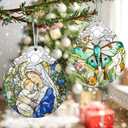 Christian Religious Virgin Mary Ornament  Christmas Decoration & Christmas Ornament; Stained Glass Holiday Decoration (Holiday Present, Bauble Present, Gift Idea, Gift Exchange) | Heirloom Keepsakes