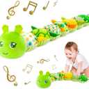 Sumobaby Infant Baby Musical Multi-Sensory Caterpillar, Stuffed Animal Activity Soft Toys, for Tummy Time Newborn 0-3-6-12 Months Boy and Girls, Green