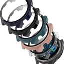 [5-Pack] Case Compatible with Garmin Forerunner 965 with Tempered Glass Screen Protector, Smartwatch Full Protective Hard PC Bumper Case Face Cover for Men Women