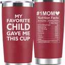RAYSTAR Christmas Gifts for Mom from Daughter Son - My Favorite Child Gave Me This Cup - Mom Birthday Gifts, Mother Birthday for Wife Grandma - 20 Oz Tumbler