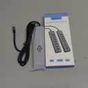 4Ft 7-Port USB 3.0 Hub for Desktop - Aluminium USB Extender Hub 5Gbps, USB Multiport Adapter, USB Splitter, USB Hub Long Cable for Desktop, PC, Flash Drive, Mobile HDD, Windows/XPS, 1.2m