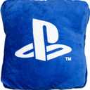 Paladone PlayStation 2-in-1 Cushion Blanket - Officially Licensed Travel Blanket, Foldable Soft Fluffy Throw, Compact Design for Gaming Room or Bedroom Decor