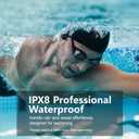 Bone Conduction Headphones for Swimming, IPX8 Waterproof Swimming Headphones with 32GB MP3 Memory and Bluetooth 5.4, Underwater Earbuds Secure Fit Open Ear Sports Headphones for Running, Cycling