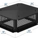 Stanbroil 18" x 22" Chimney Cap, Fireplace Chimney Cover for Outside Adjustable Bottom to Fit Existing Clay Flue Tile Sizes, Chimney Flue Rain Caps