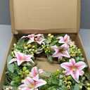 ChrisXiao Wreaths for Front Door 20 Inch Green Spring Wreath All Season Decorative Wreath for Home Front Door, Porch, Window, Farmhouse Porch Party Outdoor Decoration Wreaths