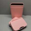 2 Pack 2.7 Gal Bathroom Trash Can with Lid, Automatic Trash Can Small Smart Garbage Can Touchless, Slim Motion Sensor Waterproof Plastic Trash Bins for Bedroom Office Kitchen Toilet Pink