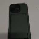 for iPhone 16 Wallet Case with Stand, Built-in Credit Card Holder (4-5 Cards), Protective Camera Cover, Military Grade Protection, Rugged Heavy Duty Silicone Men Women Case for iPhone16, Green