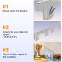 Stove Gap Covers Stainless Steel,Stove Gap Filler& Oven Gap Filler Range Trim Kit for Countertops,Heat Resistant Guard Between Stove & Counter,Easy Retractable Length13.8''to 27.5'',Width 1'',Silver