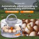 12 Egg Incubators for Hatching Eggs, Automatic Egg Turning & Humidity Control Intelligent Temp Eggs Candler for Chicken Quail Duck etc. Eggs, Suit for Beginner Backyard Hobbyist Students Education