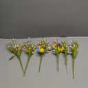 XmasExp 6pcs Easter Decorations for Home with Eggs - Artificial Flowers for Spring Indoor & Outdoor Decor, Easter Table Decor & Tree Decorations for Festive Celebrations(Pink Yellow)