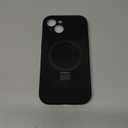 Miracase for iPhone 15 Case with Stand, Compatible with All MagSafe Accessories, Liquid Silicone Case Gel Rubber Shockproof Drop Protection Phone Case for iPhone 15, Black Mag-Stand