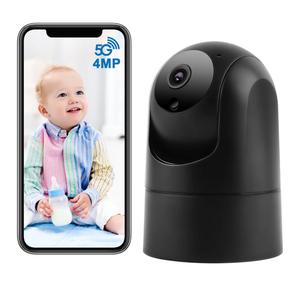 4MP Indoor Cameras for Home Security, 2.4/5G WiFi Baby/Dog Monitor with Phone APP, Auto Tracking, Human Motion Detection, Night Vision, 2 Way Audio, IP Camera Work with Alexa & Google Home (Black)