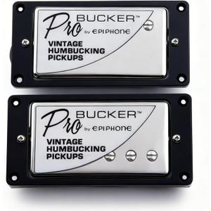 1 Set ProBucker Alnico 2 Classic Vintage Humbucker Bridge&Neck Pickups 4-Conductor (Chrome Braided Wire)
