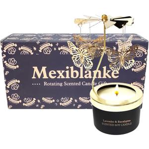 Butterfly Gifts for Women-Unique Birthday, Mother's Day, Friendship Gift for Mom, Sister and Friends,Rotatable Scented Candles Gifts for Women Who Have Everything,3.5oz.