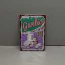 Vintage Vegetable Garlic Metal Tin Signs Wall Decor for Kitchen Garden Farm Fresh (12L" x 8W")