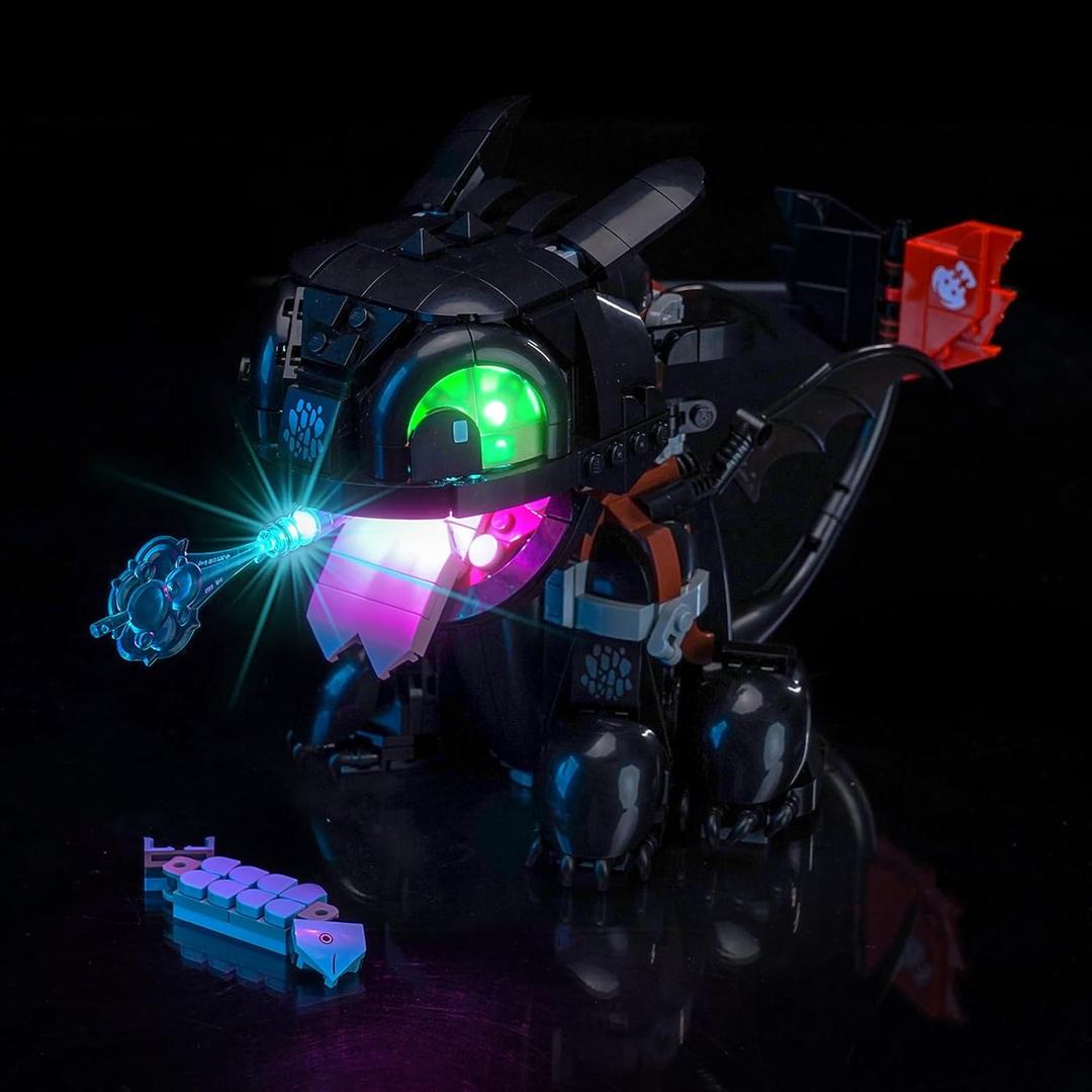 Hilighting Upgraded Led Light Kit Compatible with Lego How to Train Your Dragon Toothless Building Set, Lights Decoration Compatible with Lego 10375, Best Gifts for Adults (Model Not Included)