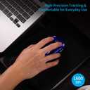 Certified Wireless Mouse Compatible with iOS Windows Android - Works with Computer, Laptop, Tablet, Mobile Phone - Universal Bluetooth/USB Receiver Connectivity (F1-TFB, Tour de France Blue)