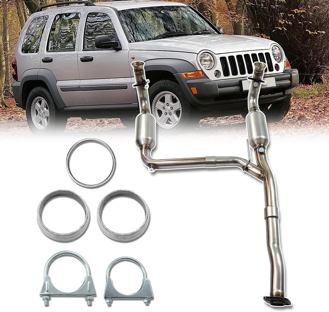 Left & Right Catalytic Converter for 2005-2007 Jeep Liberty 3.7L,High Performance Exhaust Manifold (EPA Compliant)
