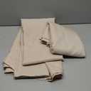 Fitable Faux Linen Beige Table Clothes Rectangle 60 x 120 Inch - 2 Pack Neutral Tablecloths for Standard 8-Seater Rectangular Dining Table (5 Ft, 2.5 Ft) for Dining, Party, Farmhouse, Banquet, Buffet