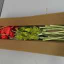 ATFL Red Poppy Flowers Artificia Fake Faux Silk Poppies Bulk with Stems red poppies, 12-pack 23.5", realistic artificial silk poppy flowers, silk stems perfect for memorial day home wedding decor