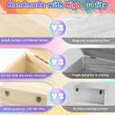 Large Unfinished Wooden Boxes Set of 2 Sizes Wood Box with Hinged Lid Large Wooden Boxes Keepsake Memory Boxs- for DIY Crafts, Gifts, Jewelry,Wedding and Storage Handcrafted Box