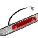 YHB Center High Mount Stop Light & 3rd Brake Light Compatible with Ford 2021 2022 2023 2024 2025 F-150 LED w/o Camera Hole (2021-2025 F-150 Clear)