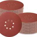 70 PCS 9 Inch Sanding Disc Hoop and Loop Sanding Discs Self Stick 8 Hole Drywall Sandpaper Assorted 60/80/120/150/180/240 Grit for Drywall Sander