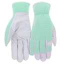 MUD Rustic Women's High-Dexterity Goatskin Leather Palm Garden Glove, Water Resistant, Abrasion Resistant, Extreme Comfort, Small/Medium Blue (MD72001MT-WML)