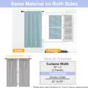 Simplebrand Ava Aqua Blackout Curtains for Bedroom 72 Inch Length 2 Panels Set, Privacy Thermal Insulated Rod Pocket Window Curtains for Patio French Door Front Door, W40 x L72 Inch, Aqua
