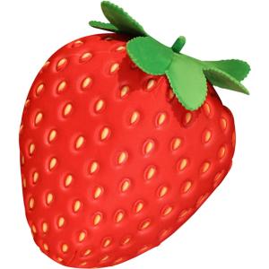 Kisangel Stuffed Strawberry Plush Pillow - Cute Fruit Cushion for Kids, Soft Red Throw Pillow, Ideal for Nursery and Playroom Decor