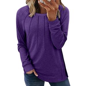 onlypuff Womens Top Long Sleeve Shirts for Women Cute Ladies Top Fashion Fall Tops 2024 Tunic Tops Blouses (L)