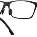 IBOANN Carbon Lightweight Blue Light Blocking Glasses for Men, Metal Frame Computer & Gaming Glasses - All-Day Screen Comfort (Black)