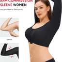 Nebility Arm Compression Sleeve Women Arm Shaper Post Surgery Post Surgery Front Closure Bra (Black, M)