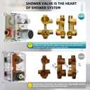 Digital Display Shower System Set 16 Inches Rain Fall Head Temperature Valve Shower Handheld Shower Head Sets for Bathroom Concealed Installation