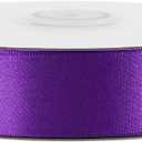 2 x MEEDEE Purple Ribbon 1 Inch Purple Satin Ribbon Lux Double Faced Satin Ribbons by 50 Yards Polyester Wrapping Ribbons for Crafts, Weddings, Flower Bouquet, Holiday Decorating