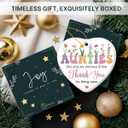 5 x Auntie Ornament 2025 - Auntie Christmas Ornament, Gifts for Aunt from Niece, Nephew for Aunts, Sister - Ceramic Ornaments Xmas Decoration Idea for Great Aunt