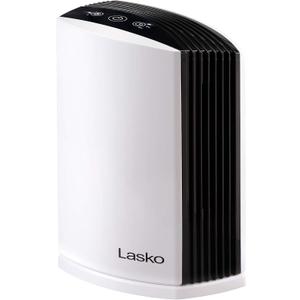 Lasko LP200 HEPA Desktop Air Purifier with Timer for a Cleaner,Fresher Home Environment 2-Stage Filtration Removes Smoke, Odors, Pet Dander, Virus Sized Particles,Pollen, 14.75" x 7.3 x 10.3, White