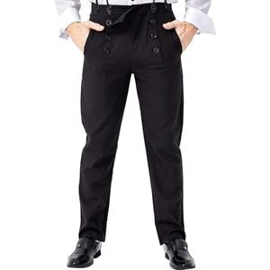 Ya-cos Men Steampunk Pants Classic Victorian Pants Adult Vintage Gothic Trousers Cosplay Costume XL