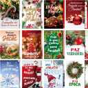 240 Pcs Christmas Spanish Gospel Tract Card 12 Styles Plan of Salvation Card Pocket Holy Postcard Christian Inspirational Bible Verse Bookmark for Christian Gift Ministering Tool