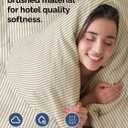 Duvet Cover Full Size Set - Extra Soft Full Duvet Cover 80" x 90" with 2 Pillow Shams - Hotel Luxury, Easy Care & Fade Free with Zipper Closures and Ties - Comfy, Cozy and Breathable (Beige Stripes)